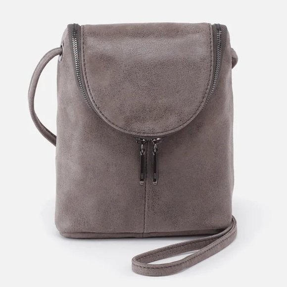 NWT New Hobo Fern Crossbody Titanium Leather Retired Rare